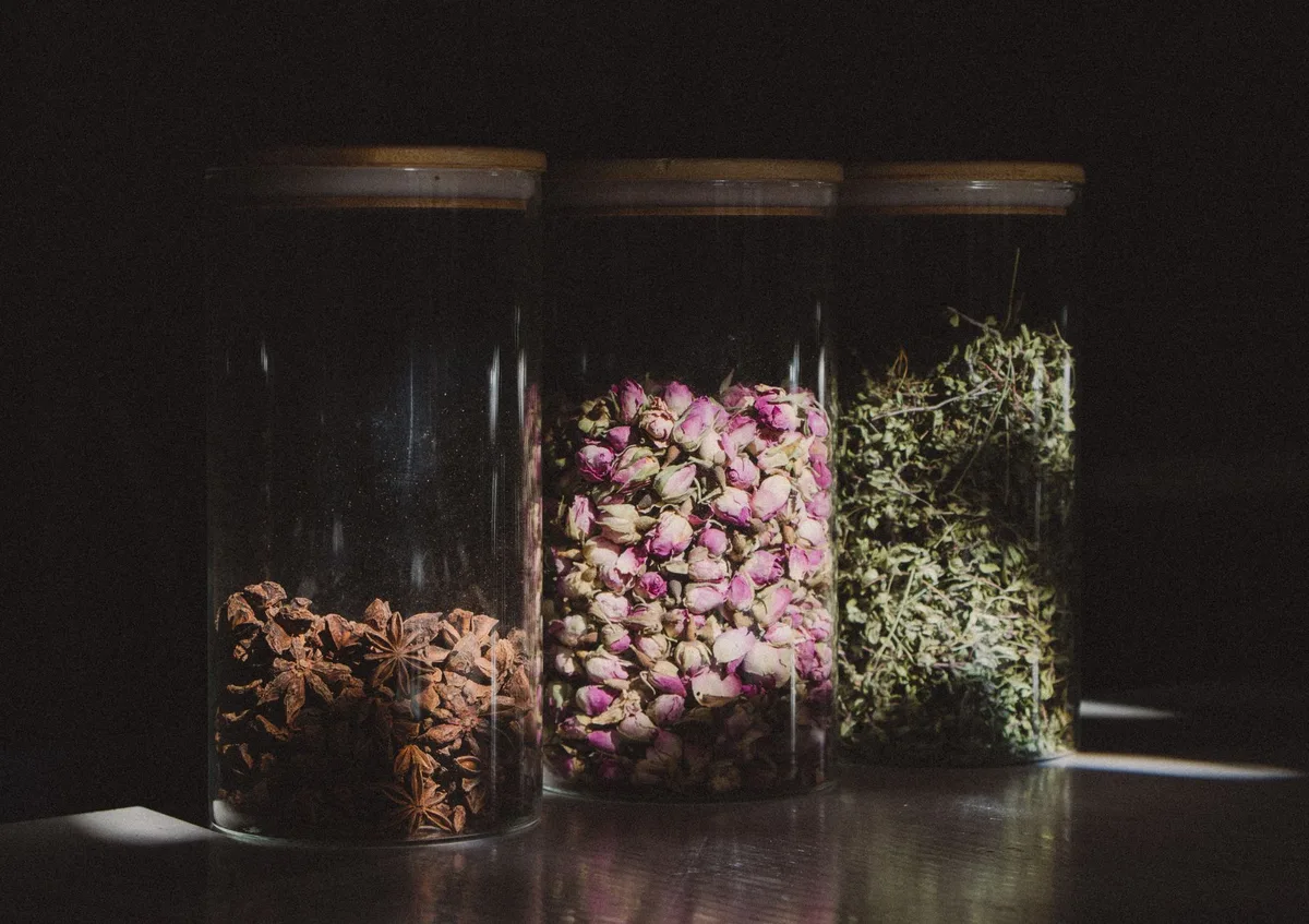 Collection d'épices et herbes séchées essentielles pour débuter une armoire à épices