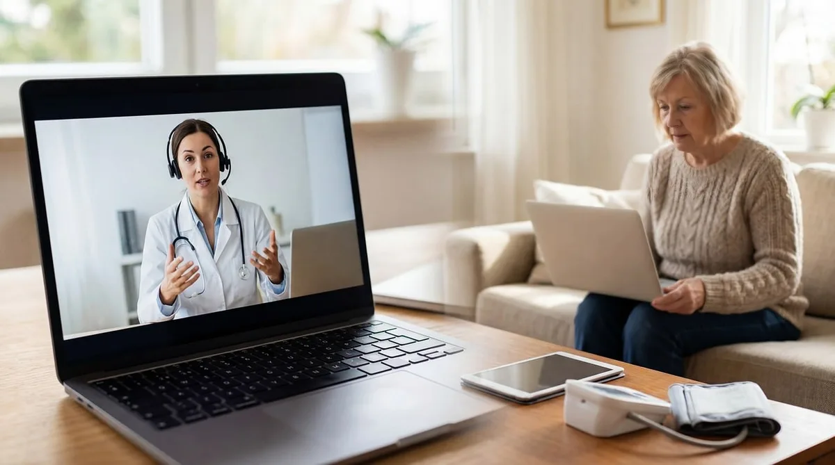 Consultation médicale avec médecin et herbes sur une table pour discuter des interactions